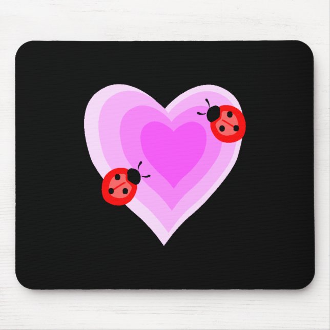 Marienkäfer-Liebe Mousepad (Vorne)