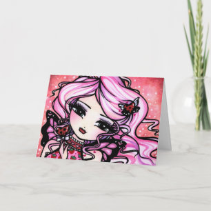 Marienkäfer-Liebefeenhafte Valentine-Karte Feiertagskarte