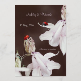 Marienkäfer-Liebes-Hochzeitseinladung Einladung