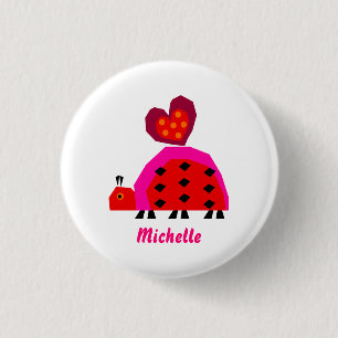 Marienkäfer mit dem Herzen kundengerecht Button