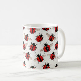 Marienkäfer-Muster Kaffeetasse