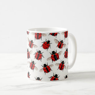 Marienkäfer-Muster Kaffeetasse
