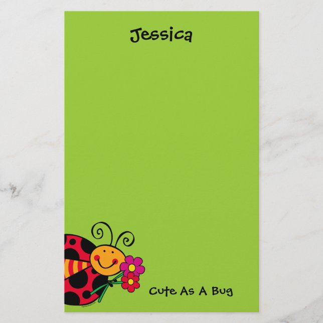 Marienkäfer niedlich als briefpapier (Vorderseite)