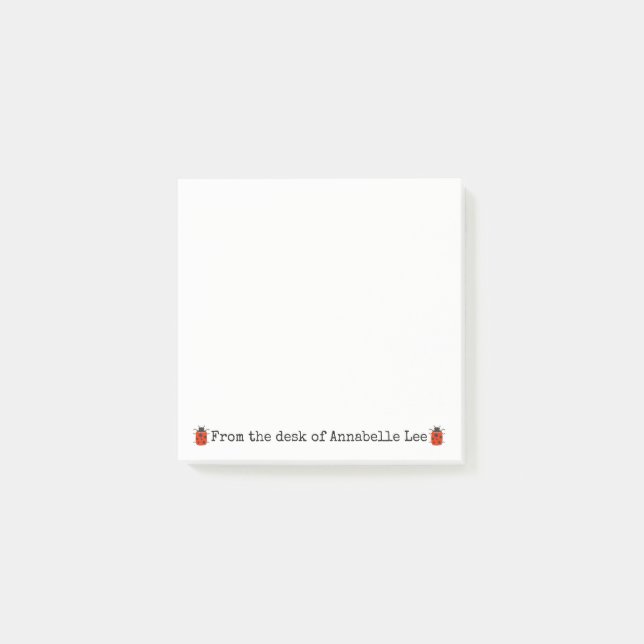 Marienkäfer Post-it Klebezettel (Vorderseite)