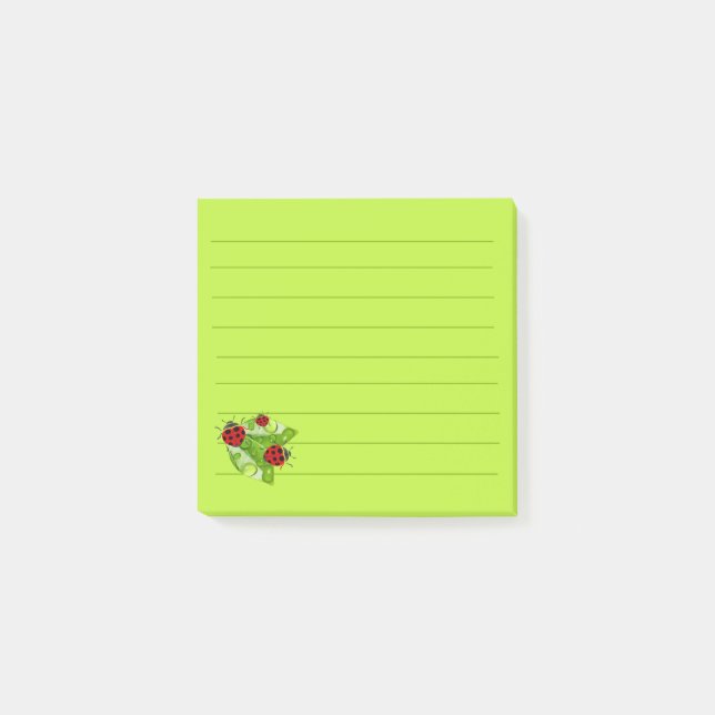 Marienkäfer-Post-It-Notizen Post-it Klebezettel (Vorderseite)