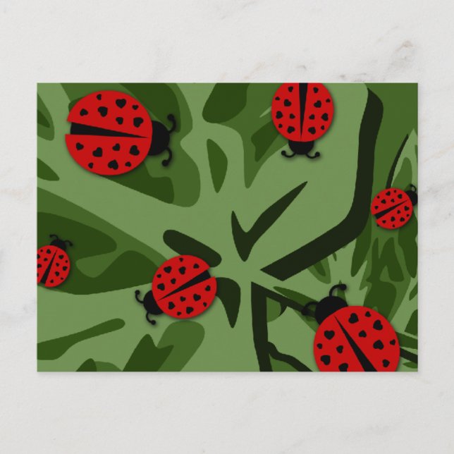 Marienkäfer. Postkarte (Vorderseite)