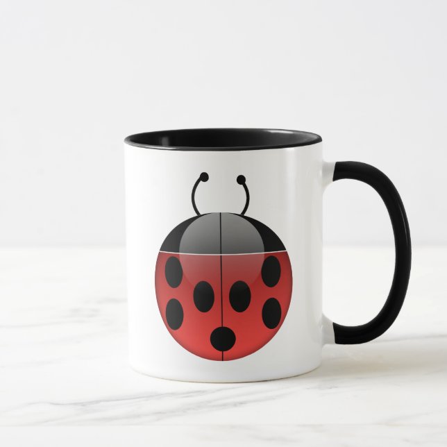 Marienkäfer-Reihe 1 Tasse (Rechts)