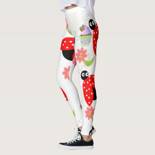 Marienkäfer Rote Cupcake Florale Leggings 