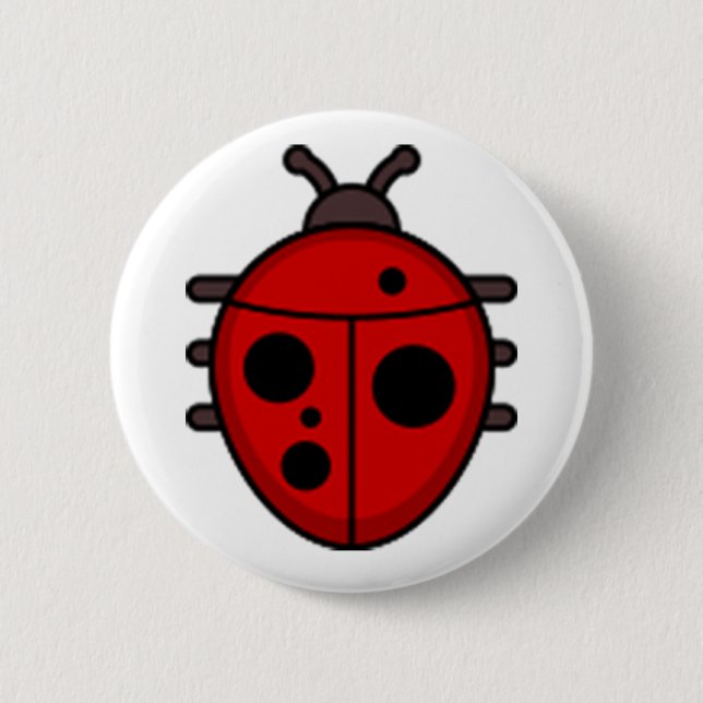 Marienkäfer-runder Standardknopf Button (Vorderseite)