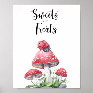 Marienkäfer - Süßigkeiten und Leckerlis Baby-Party Poster