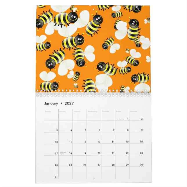 Marienkäfer-Tapete Kalender (Jan 2027)
