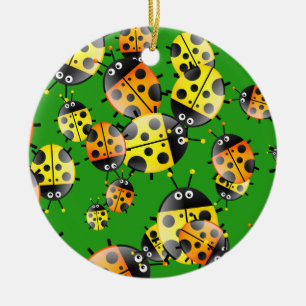Marienkäfer-Tapete Keramik Ornament