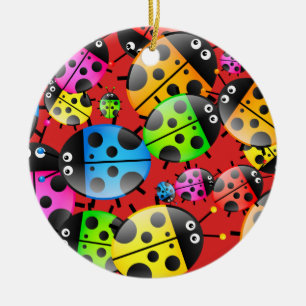 Marienkäfer-Tapete Keramik Ornament