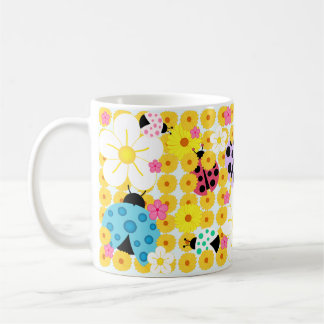 Marienkäfer und Blumen Kaffeetasse