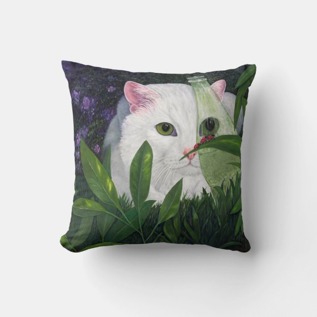 Marienkäfer und Katze Kissen (Vorderseite)