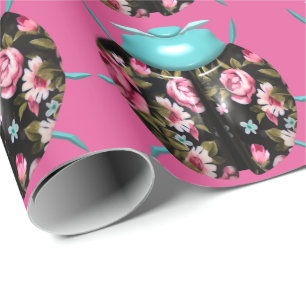 Marienkäfer viktorianisch floral vintage Rose süß Geschenkpapier