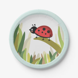 Marienkäfer-Wanzen-Insekten-Papierplatten-Party i Pappteller