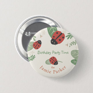 Marienkäfer-Wiese-Kinderparty-Gast-Button-Geschenk Button