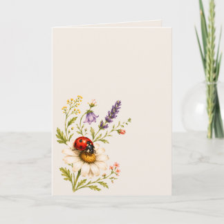 Marienkäfer Wildblume Karte