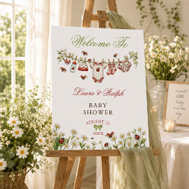 Marienkäfer Wildblumen Mädchen Baby Shower Willkom