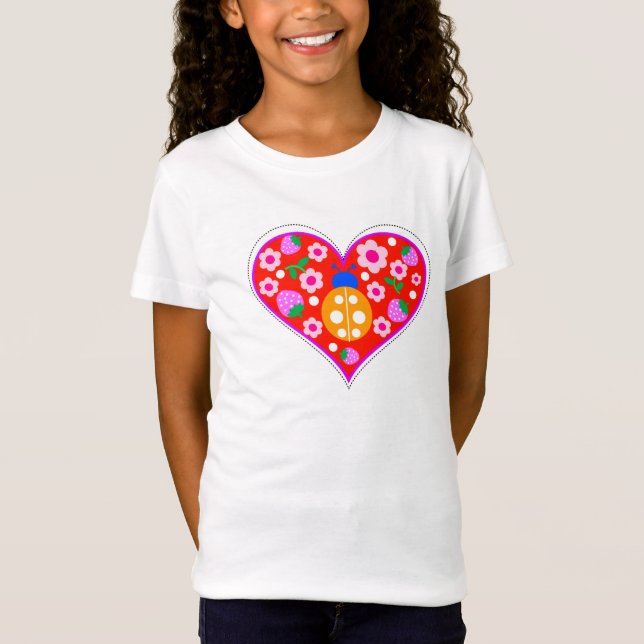 Marienkäferherz T-Shirt (Vorderseite)