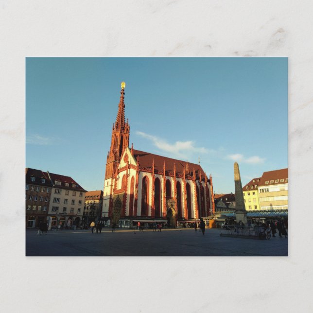 Marienkapelle in Würzburg, Deutschland Postkarte (Vorderseite)