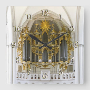 Marienkirche, Berliner Mauer Quadratische Wanduhr