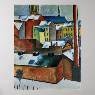 Marienkirche im Schnee von August Macke Poster