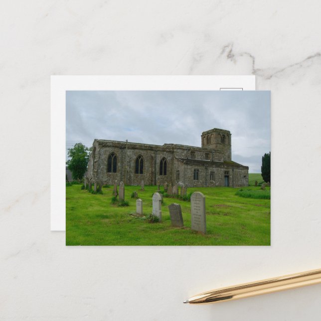 Marienkirche, Leake North Yorkshire Heritage Postkarte (Vorderseite/Rückseite Beispiel)