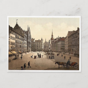Marienplatz, München, Bayern, Deutschland prächtig Postkarte