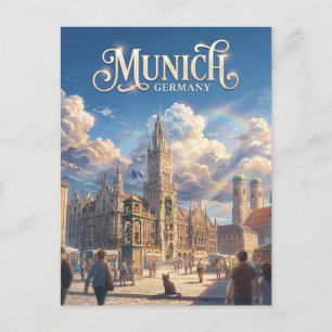 Marienplatz, München Deutschland Postkarte