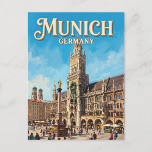 Marienplatz München Deutschland Postkarte