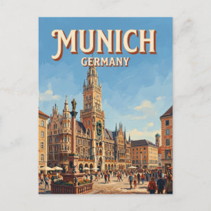 Marienplatz München Deutschland Postkarte