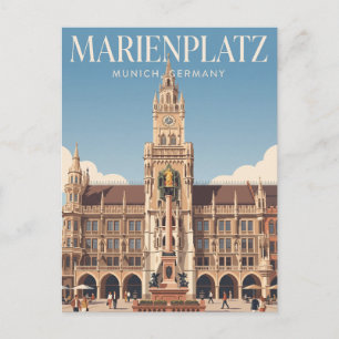 Marienplatz München Deutschland Postkarte