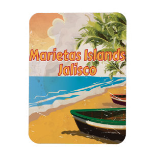 Marietas-Inseln, Jalisco Vintage-Reiseposter Magnet