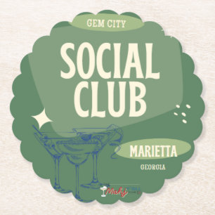 MARIETTA GEM CITY Social Club von MahjMarket Untersetzer