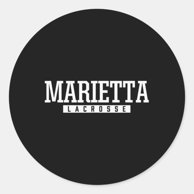 Marietta High School Lacrosse Runder Aufkleber (Vorderseite)