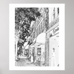 Marietta Square Shops Stadt Platz Kleine Stadt Poster