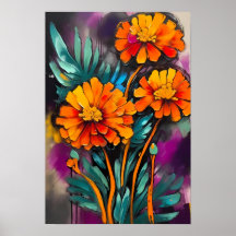 Marigold Blume Abstrakte Art Florenz