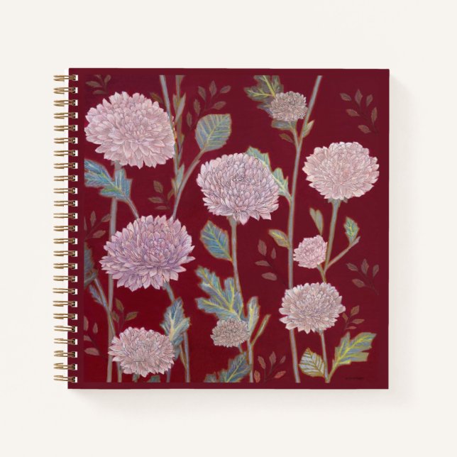Marigold Blume Pattern Notebook Notizbuch (Vorderseite)