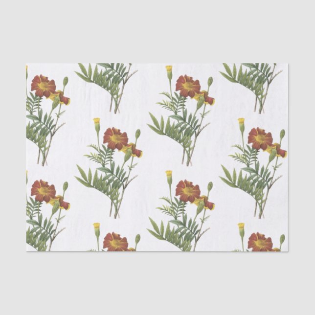 Marigold Blume Pattern Seidenpapier (Vorderseite)