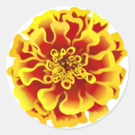 Marigold Blume Runder Aufkleber
