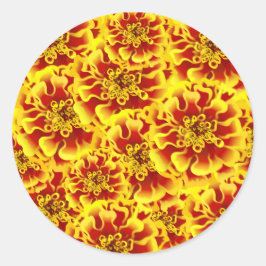 Marigold Blume Runder Aufkleber