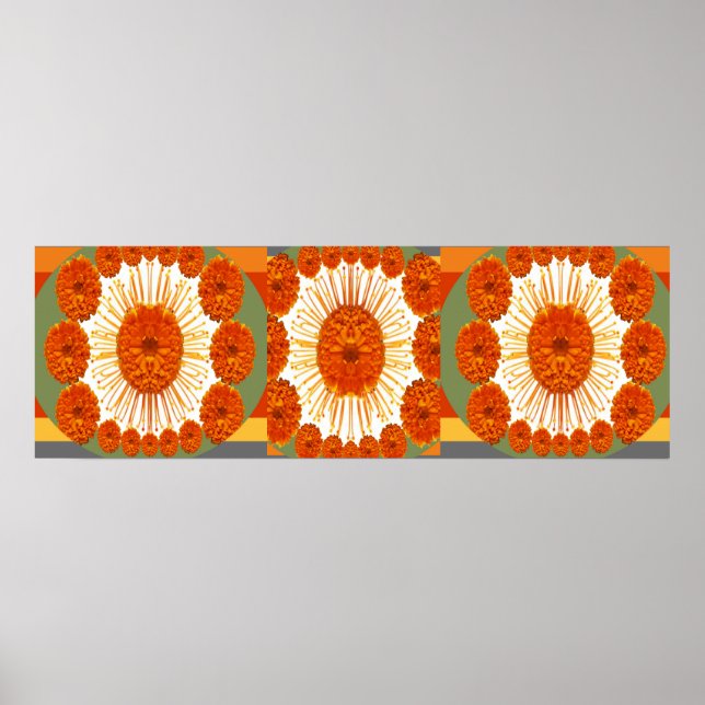 MARIGOLD Blume Show : Dekorative Kunst Poster (Vorne)