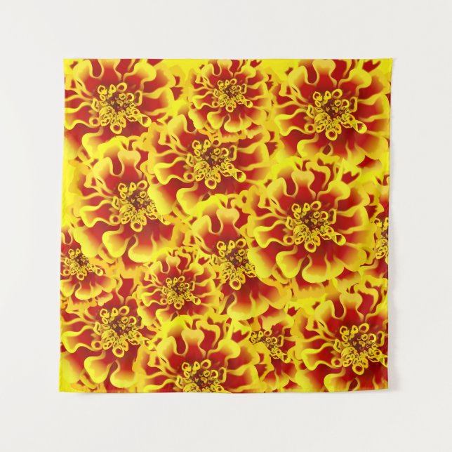 Marigold Blume Wandteppich (Vorderseite)