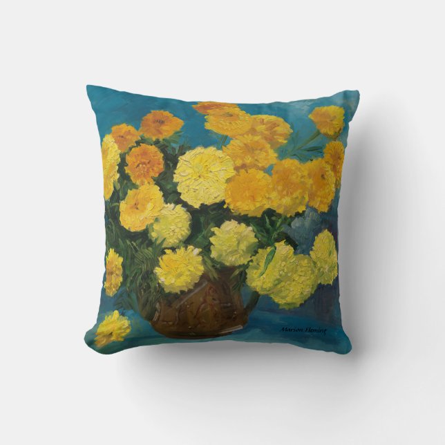 Marigold Bouquet - Doppelseitig Kissen (Vorderseite)