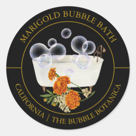 Marigold Bubble Bath-Label Runder Aufkleber
