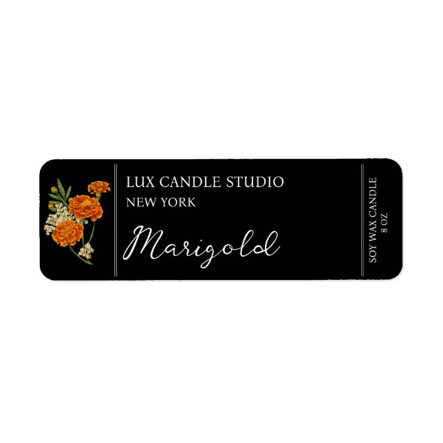 Marigold Candle Label (Vorne)