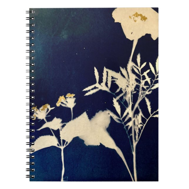 Marigold Cyanotype Spiral Notebook Notizblock (Vorderseite)