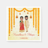 Marigold Garlands Glocken mit Tamil Telugu Hochzei